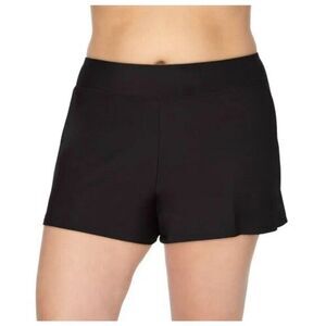 Swim Solutions Plus Size Swim Shorts, Style 525044X, Black, 22W,  MSRP $64. NWT!